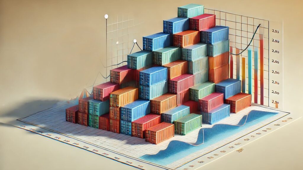 Intermodal Container Stacks with stats