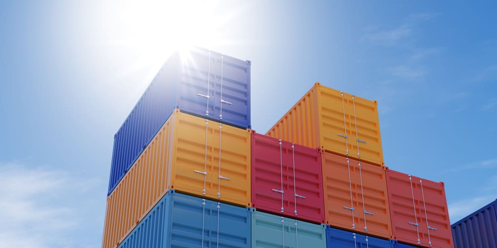 Freight Quote to Canada Multicoloured Shipping Containers from US Cross Border