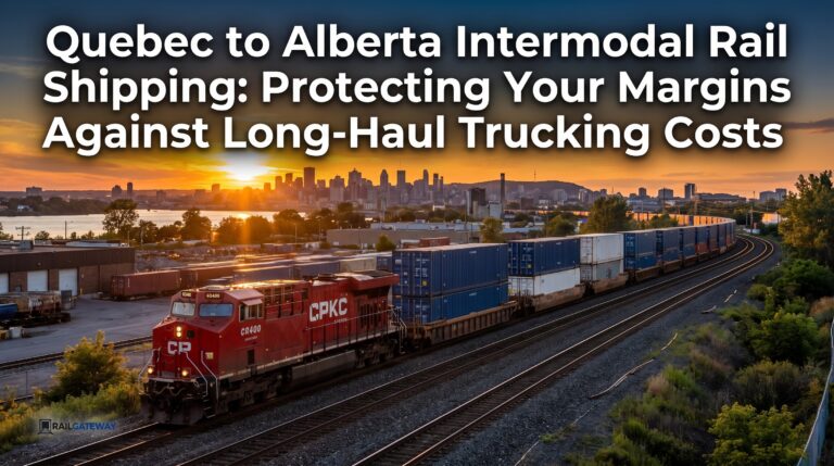 Quebec to Alberta Intermodal Rail Shipping: Protecting Your Margins Against Long-Haul Trucking Costs